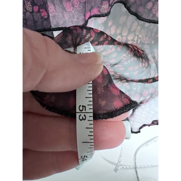 Vintage Midi Dress Womens 16W Deadstock Forest Fairy 90s Grunge Whimsy Sheer - Picture 14 of 16